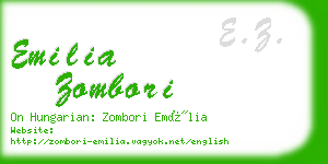 emilia zombori business card